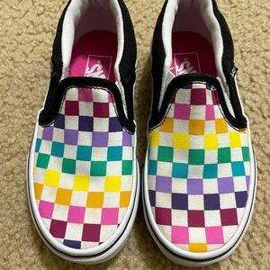 Multicolor Checkerboard Vans